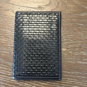 Men’s COLE HAAN BRAGANO BLACK WOVEN WALLET NEVER USED